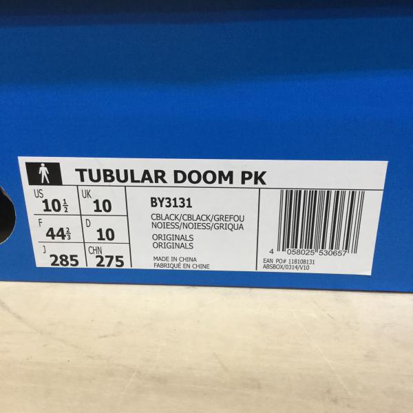 アディダス adidas スニーカー TUBULAR DOOM PK BY3131 28.5cm 黒 / ブラック / メンズ USED 古着 中古 10018775