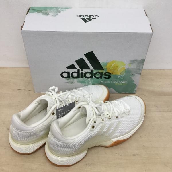 アディダス adidas スニーカー Barricade 2017 Minimalism 27.5cm 無地 白 / ホワイト / メンズ USED 古着 中古 10018852