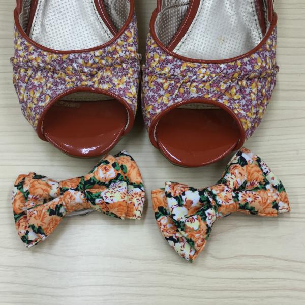 アシナガオジサン あしながおじさん シューズ シューズ 23.5cm 花柄 レディース USED 古着 中古 10019237