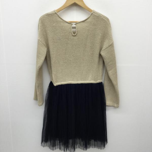 チャオパニック CIAOPANIC ワンピース ワンピース ベージュ / ベージュ / X 紺 / ネイビー / レディース USED 古着 中古 10019377