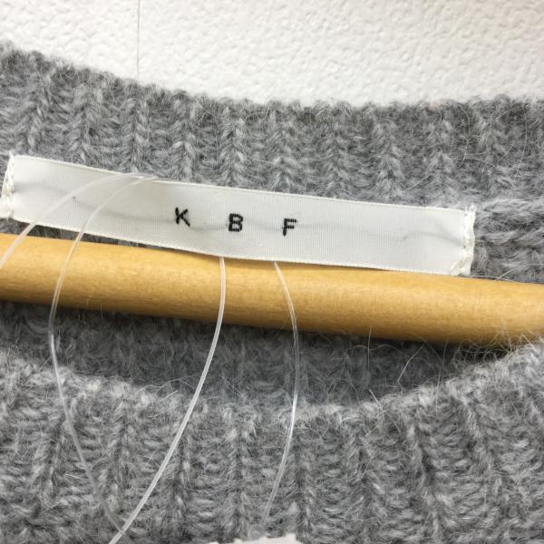 ケービーエフ KBF ニット、セーター ニット 無地 灰 / グレー / レディース USED 古着 中古 10019468