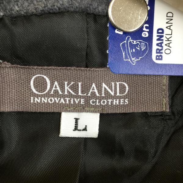 オークランド OAKLAND コート ジャケット L 無地 灰 / グレー / メンズ USED 古着 中古 10019573