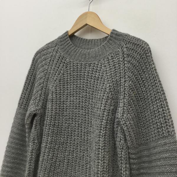 ローリーズファーム LOWRYS FARM ニット、セーター ニット M 無地 灰 / グレー / レディース USED 古着 中古 10019779