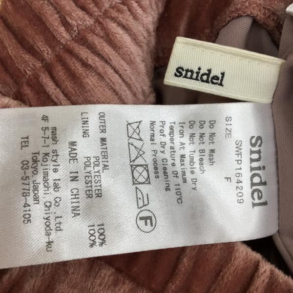 スナイデル SNIDEL パンツ パンツ FREE 無地 桃 / ピンク / レディース USED 古着 中古 10019783