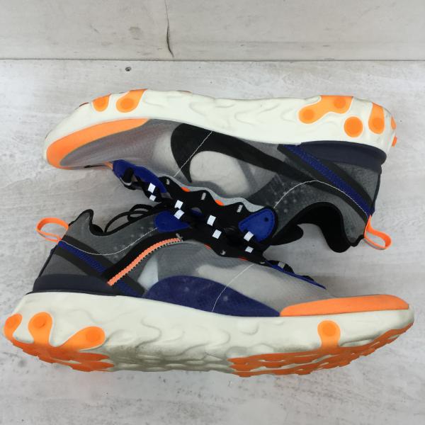 ナイキ NIKE スニーカー NIKE REACT ELEMENT 87 AQ1090-004 27.5cm 黒 / ブラック / X 青 / ブルー / メンズ USED 古着 中古 10019902