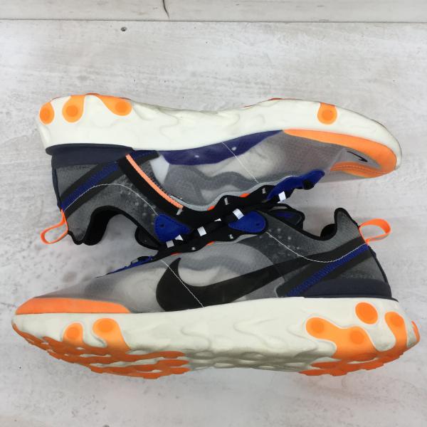 ナイキ NIKE スニーカー NIKE REACT ELEMENT 87 AQ1090-004 27.5cm 黒 / ブラック / X 青 / ブルー / メンズ USED 古着 中古 10019902