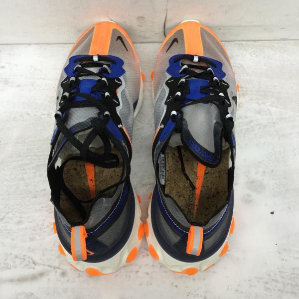 ナイキ NIKE スニーカー NIKE REACT ELEMENT 87 AQ1090-004 27.5cm 黒 / ブラック / X 青 / ブルー / メンズ USED 古着 中古 10019902