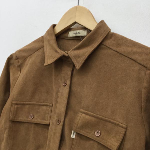 ティティーアンドコー titty&Co. シャツ、ブラウス 長袖シャツ FREE 無地 茶 / ブラウン / レディース USED 古着 中古 10020041