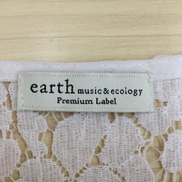 アースミュージックアンドエコロジー earth music&ecology カットソー カットソー FREE 無地 白 / ホワイト / レディース USED 古着 中古 10020141