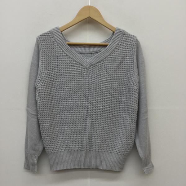 ロペピクニック ROPE' PICNIC ニット、セーター ニット 38 無地 灰 / グレー / レディース USED 古着 中古 10020193