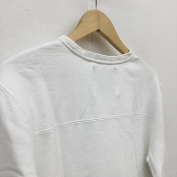 ボンジュールボンソワール bonjour bonsoir トレーナー スウェット S 白 / ホワイト / X 青 / ブルー / メンズ USED 古着 中古 10020385