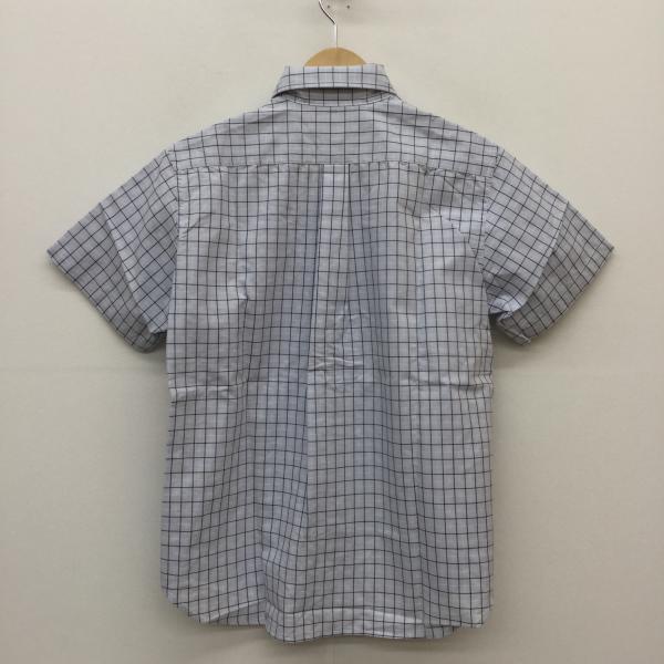 エーグル AIGLE シャツ、ブラウス 半袖シャツ XS チェック 水色 / ライトブルー / X 白 / ホワイト / X 紺 / ネイビー / メンズ USED 古着 中古 10020491