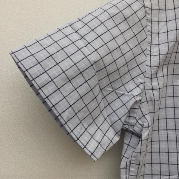 エーグル AIGLE シャツ、ブラウス 半袖シャツ XS チェック 水色 / ライトブルー / X 白 / ホワイト / X 紺 / ネイビー / メンズ USED 古着 中古 10020491