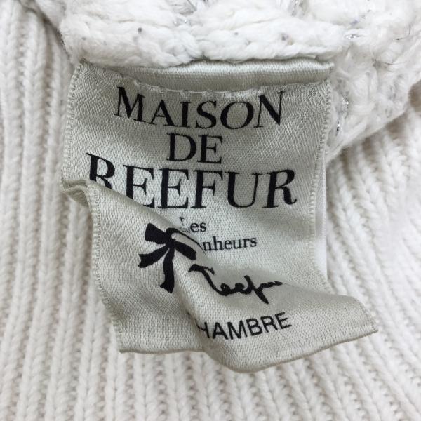 メゾンドリーファー MAISON DE REEFUR ニット、セーター 半袖Vネックニット 38 白 / ホワイト / レディース USED 古着 中古 10020611
