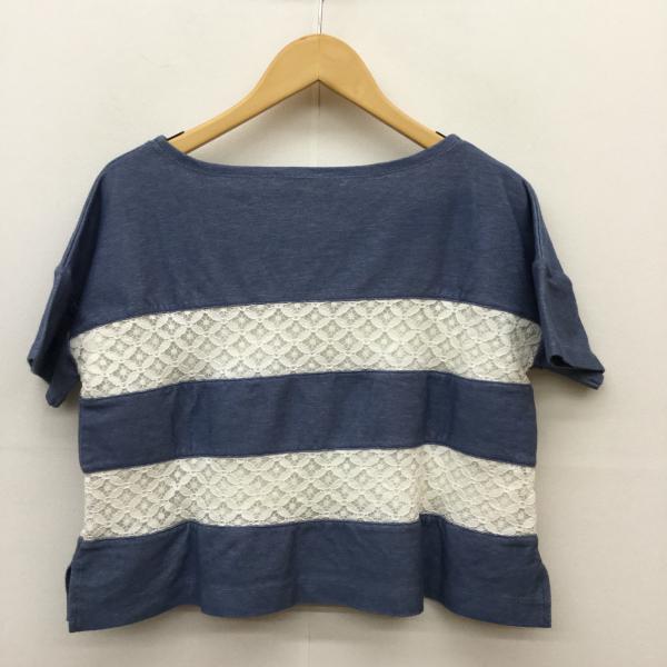 グリーンレーベルリラクシング green label relaxing カットソー 半袖カットソー 水色 / ライトブルー / X 白 / ホワイト / レディース USED 古着 中古 10020813