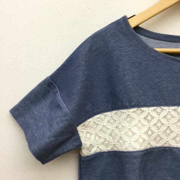 グリーンレーベルリラクシング green label relaxing カットソー 半袖カットソー 水色 / ライトブルー / X 白 / ホワイト / レディース USED 古着 中古 10020813