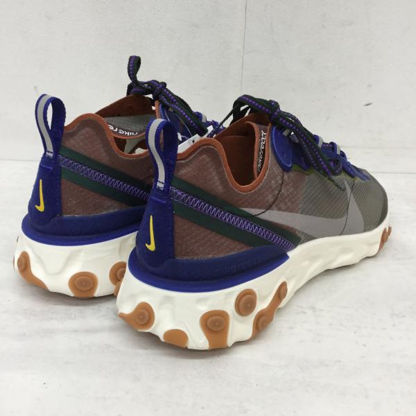 ナイキ NIKE スニーカー REACT ELEMENT 87 AQ1090-200 リアクトエレメント 27.0cm 茶 / ブラウン / X 灰 / グレー / X 青 / ブルー / X 緑 / グリーン / メンズ USED 古着 中古 10021048