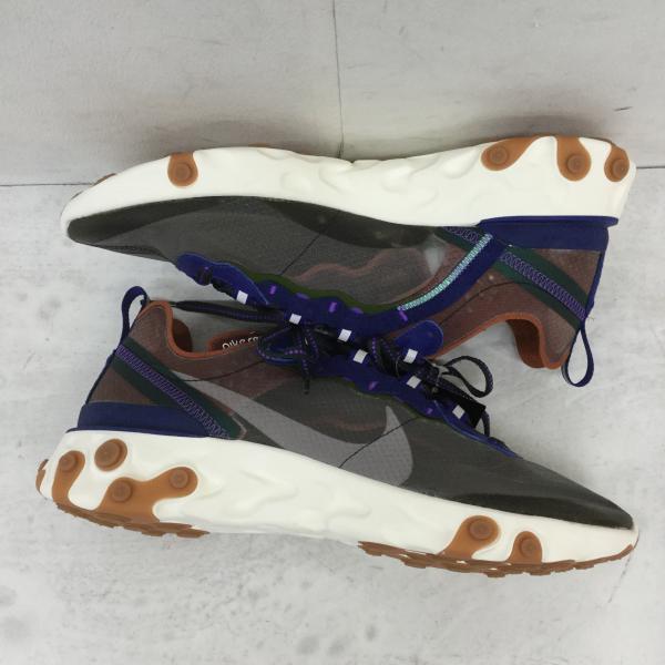 ナイキ NIKE スニーカー REACT ELEMENT 87 AQ1090-200 リアクトエレメント 27.0cm 茶 / ブラウン / X 灰 / グレー / X 青 / ブルー / X 緑 / グリーン / メンズ USED 古着 中古 10021048