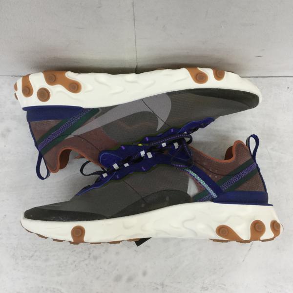 ナイキ NIKE スニーカー REACT ELEMENT 87 AQ1090-200 リアクトエレメント 27.0cm 茶 / ブラウン / X 灰 / グレー / X 青 / ブルー / X 緑 / グリーン / メンズ USED 古着 中古 10021048