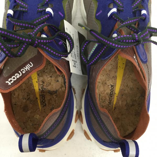 ナイキ NIKE スニーカー REACT ELEMENT 87 AQ1090-200 リアクトエレメント 27.0cm 茶 / ブラウン / X 灰 / グレー / X 青 / ブルー / X 緑 / グリーン / メンズ USED 古着 中古 10021048