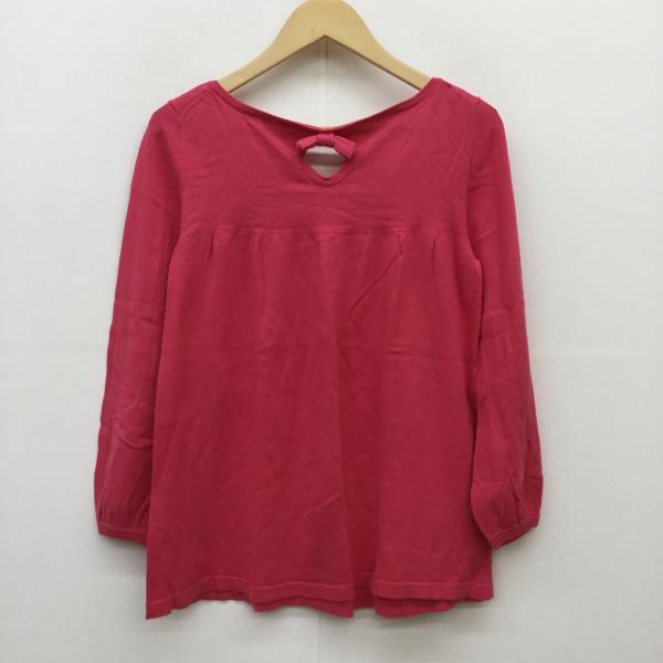 ナチュラルビューティーベーシック NATURAL BEAUTY BASIC カットソー  長袖カットソー M 桃 / ピンク /  レディース USED 古着 中古 10021195