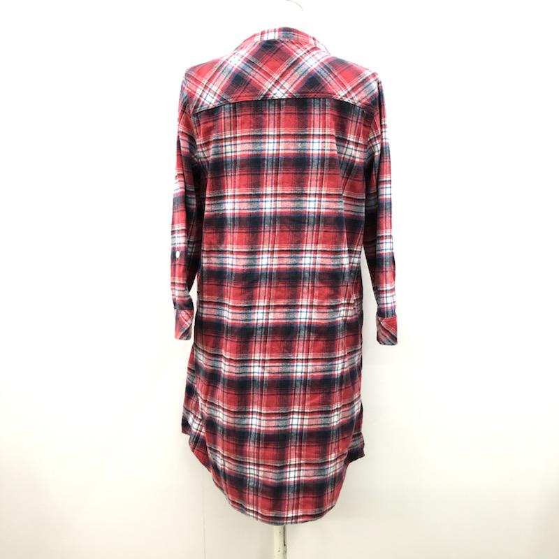 ミルクフェド MILKFED. シャツ、ブラウス シャツブラウス XS チェック 赤 / レッド / レディース USED 古着 中古 10021448