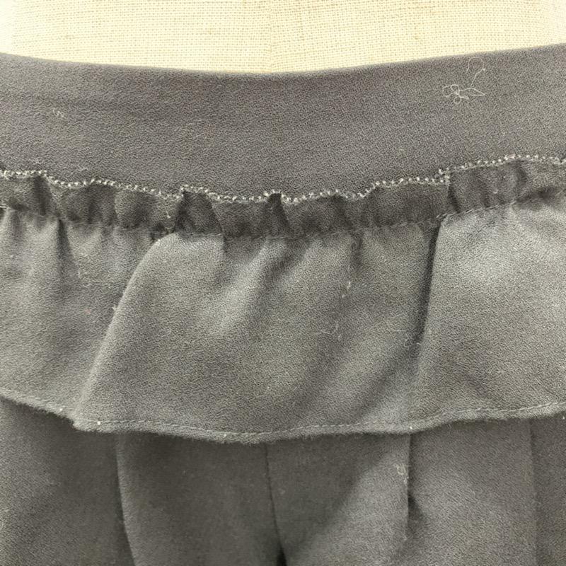 ジルスチュアート JILLSTUART パンツ キュロット ウエストフリル 0 無地 黒 / ブラック / レディース USED 古着 中古 10021488