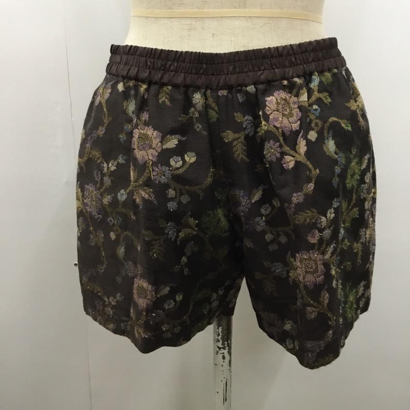 アーバンリサーチ URBAN RESEARCH パンツ ジャガードショートパンツ 花柄 茶 / ブラウン / レディース USED 古着 中古 10021512