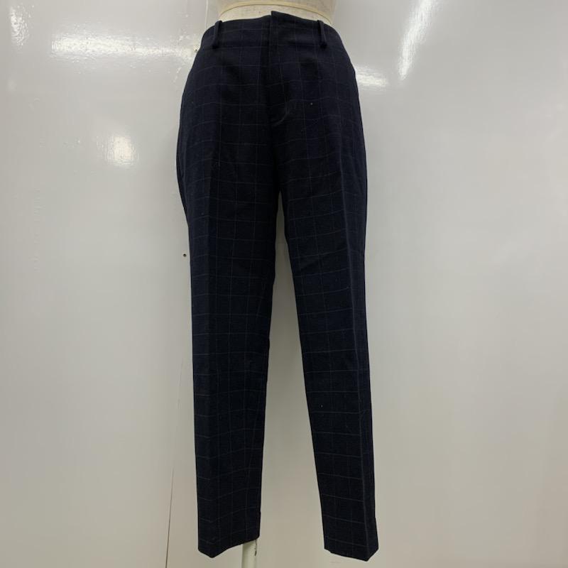 ドリッテ DRitte Boutique パンツ テーパードパンツ 38 X チェック 紺 / ネイビー / レディース USED 古着 中古 10021515