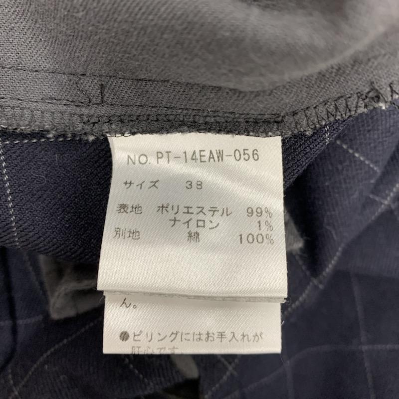 ドリッテ DRitte Boutique パンツ テーパードパンツ 38 X チェック 紺 / ネイビー / レディース USED 古着 中古 10021515