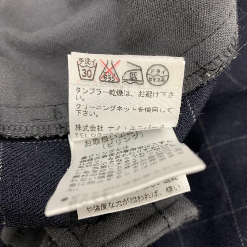 ドリッテ DRitte Boutique パンツ テーパードパンツ 38 X チェック 紺 / ネイビー / レディース USED 古着 中古 10021515