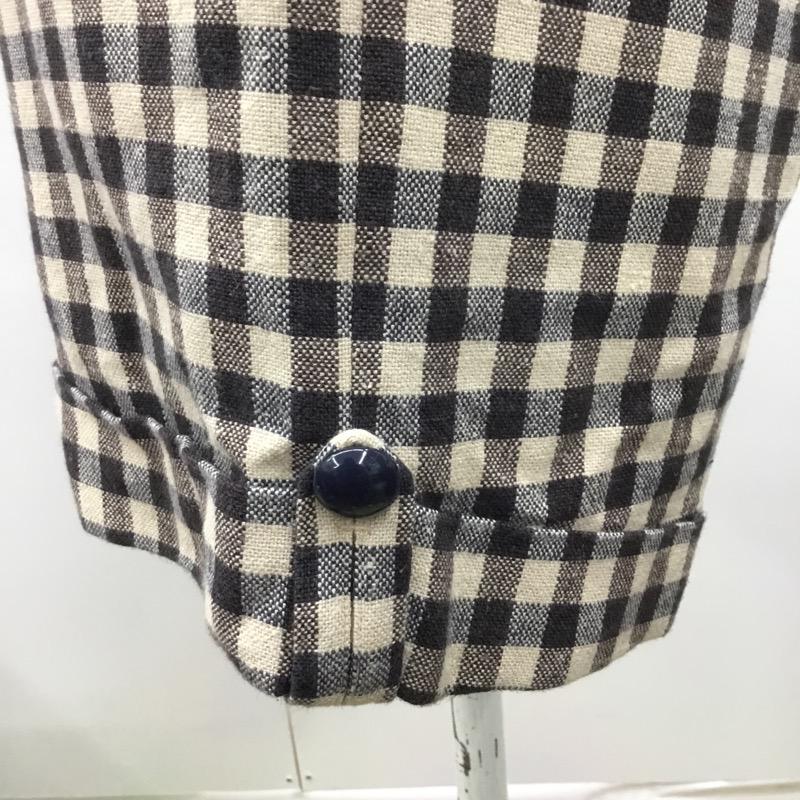 ルージュ・ヴィフ Rouge vif パンツ チェックショートパンツ 36 チェック 茶 / ブラウン / レディース USED 古着 中古 10021523