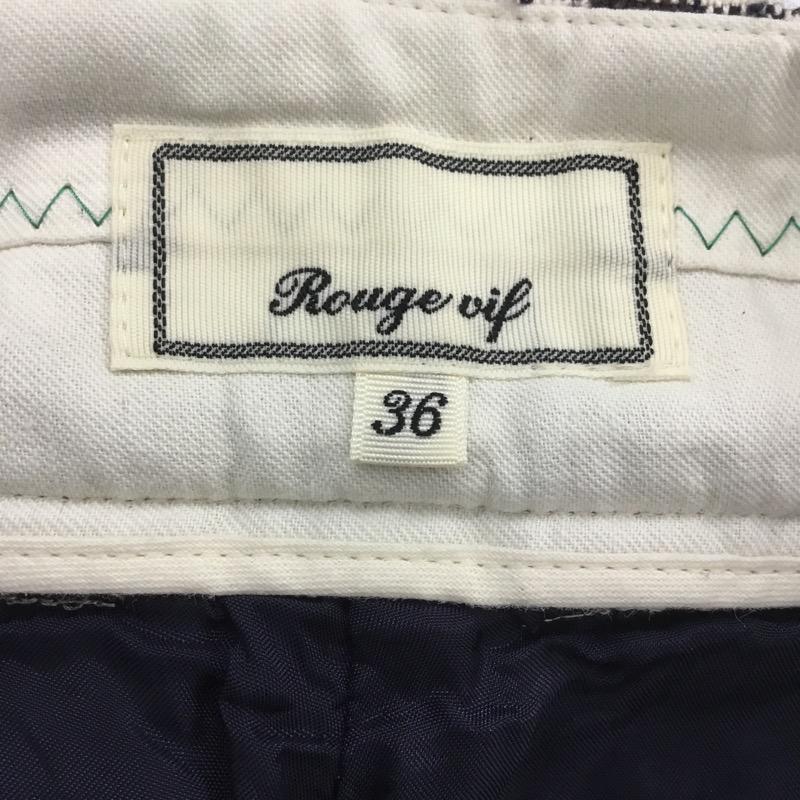 ルージュ・ヴィフ Rouge vif パンツ チェックショートパンツ 36 チェック 茶 / ブラウン / レディース USED 古着 中古 10021523