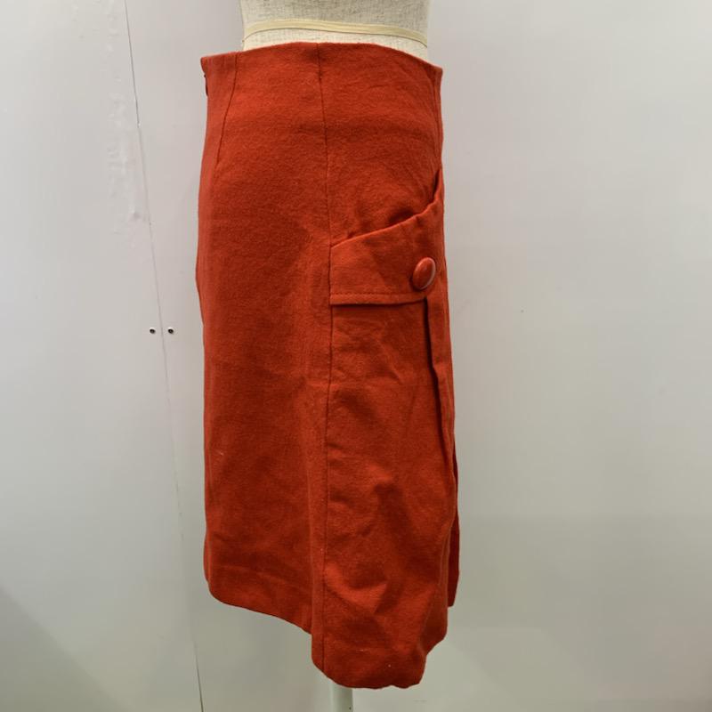 クローラ crolla スカート ひざ丈スカート Aラインスカート 無地 38 無地 赤 / レッド / レディース USED 古着 中古 10021543