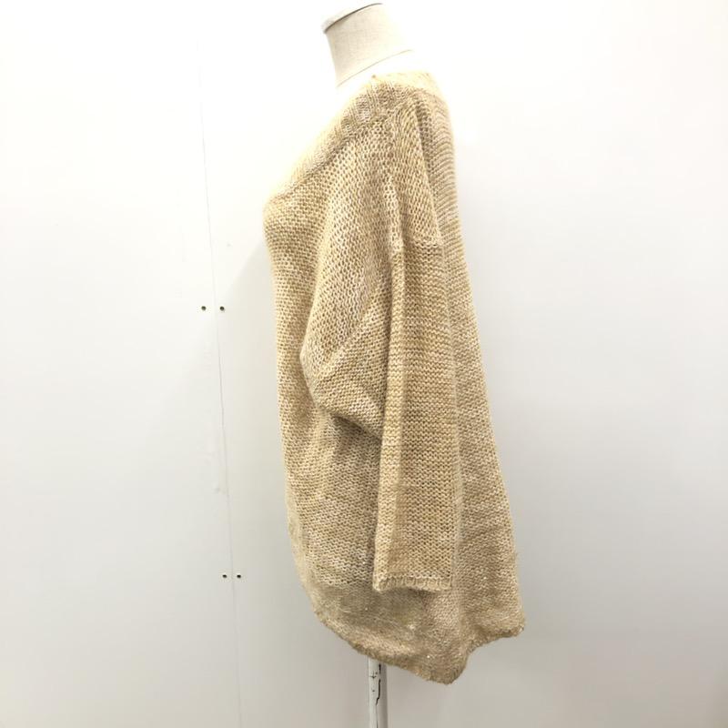プロポーションボディドレッシング PROPORTION BODY DRESSING ニット、セーター スパンコール編み込みニット FREE 無地 ベージュ / ベージュ / レディース USED 古着 中古 10021565