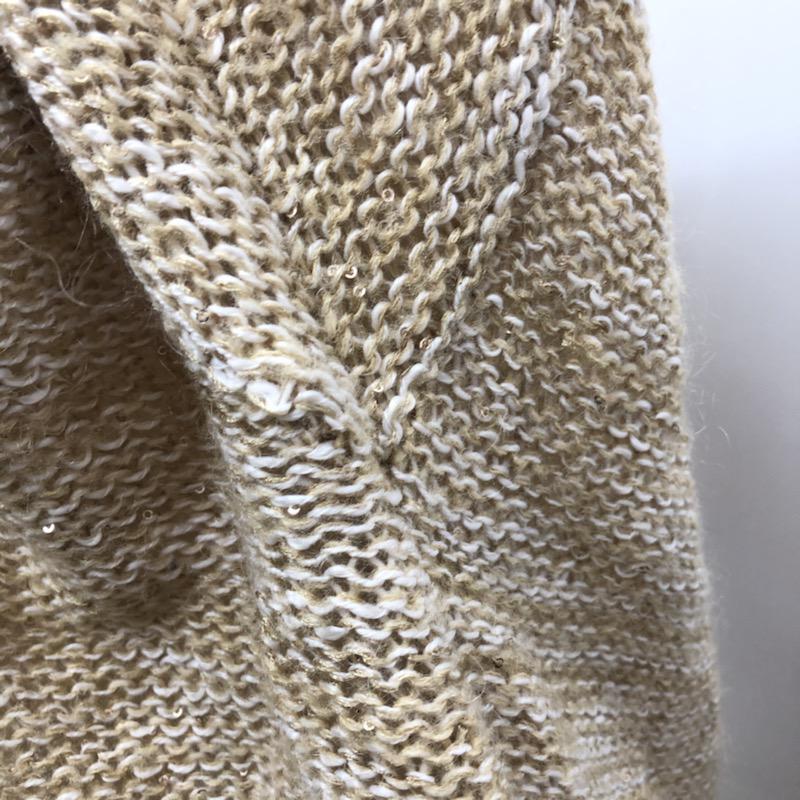 プロポーションボディドレッシング PROPORTION BODY DRESSING ニット、セーター スパンコール編み込みニット FREE 無地 ベージュ / ベージュ / レディース USED 古着 中古 10021565