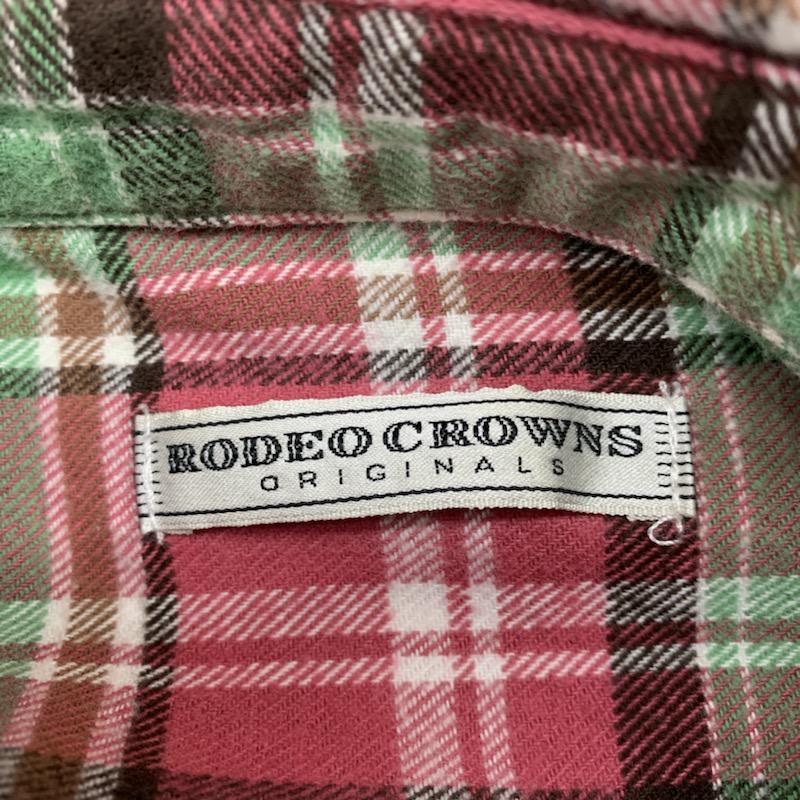 ロデオクラウンズ Rodeo Crowns シャツ、ブラウス ネルシャツ S チェック 桃 / ピンク / レディース USED 古着 中古 10021588