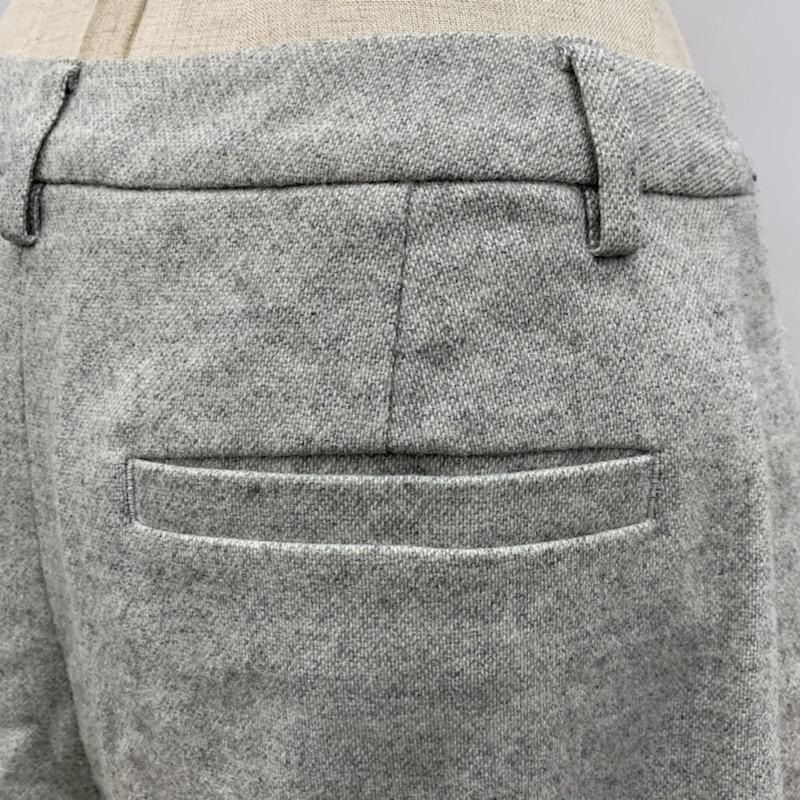 グリーンレーベルリラクシング green label relaxing パンツ ラメ混ワイドパンツ 38 無地 灰 / グレー / レディース USED 古着 中古 10021595