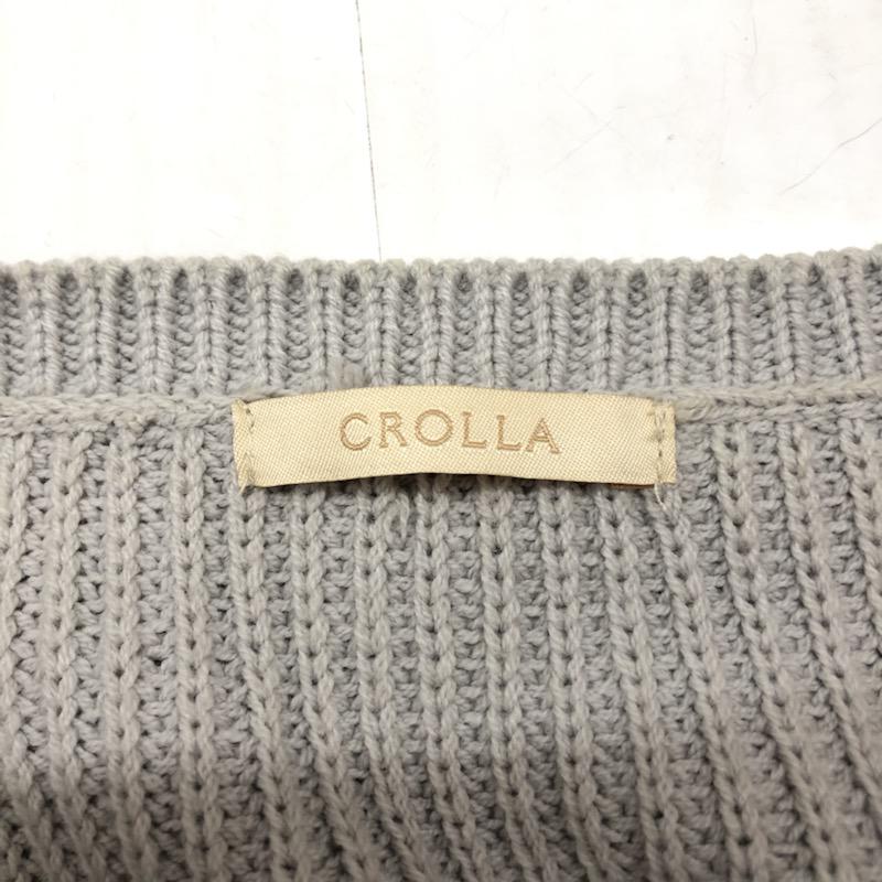 クローラ crolla ニット、セーター ニット 無地 灰 / グレー / レディース USED 古着 中古 10021609