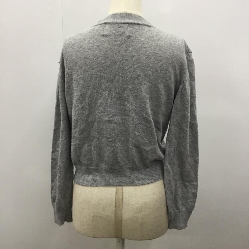 スナイデル SNIDEL カーディガン 長袖 ショート丈 無地 FREE 無地 灰 / グレー / レディース USED 古着 中古 10021612