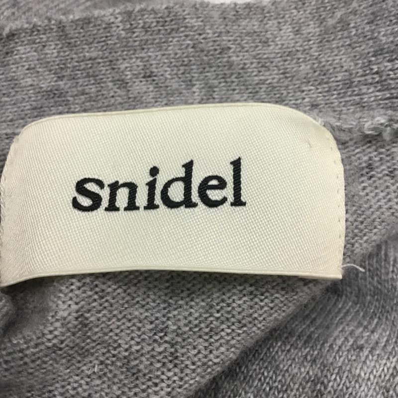 スナイデル SNIDEL カーディガン 長袖 ショート丈 無地 FREE 無地 灰 / グレー / レディース USED 古着 中古 10021612