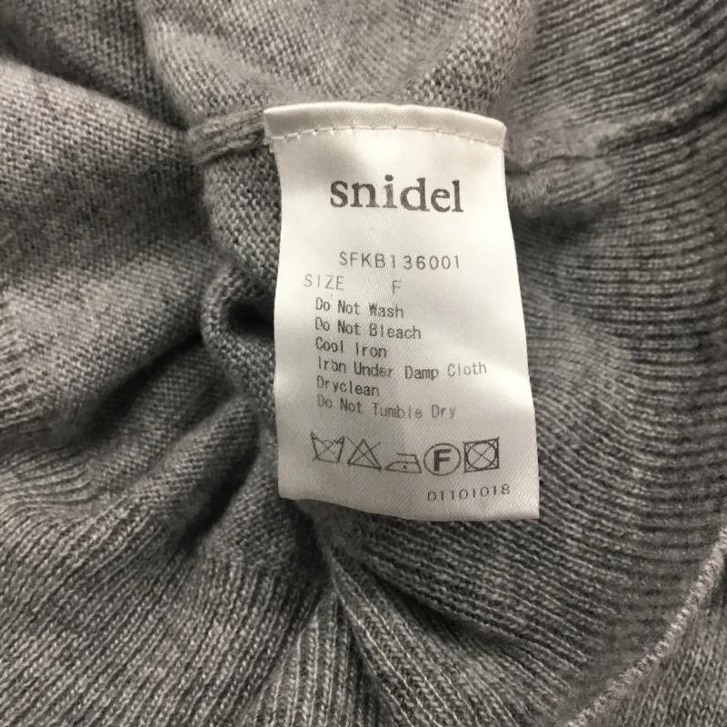 スナイデル SNIDEL カーディガン 長袖 ショート丈 無地 FREE 無地 灰 / グレー / レディース USED 古着 中古 10021612