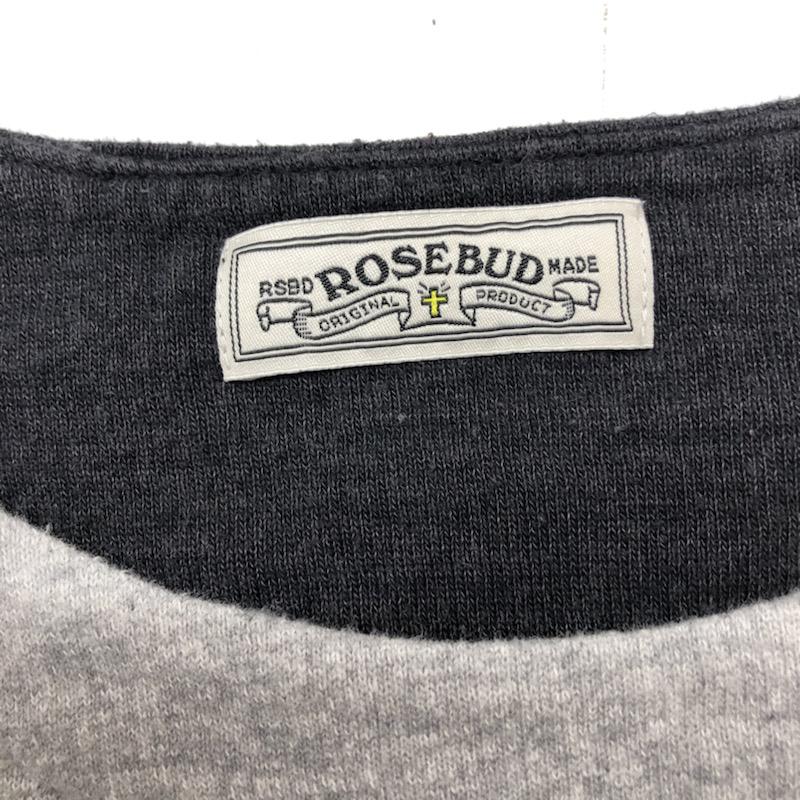 ローズバッド ROSE BUD カットソー  スウェットカットソー FREE 黒 / ブラック / X 灰 / グレー /  レディース USED 古着 中古 10021630