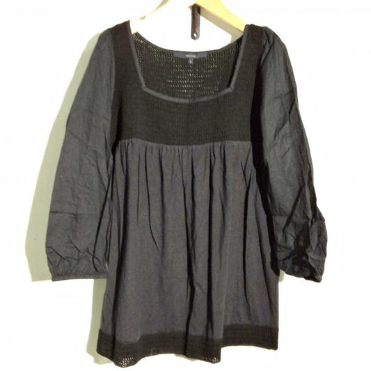 マカフィー MACPHEE カットソー  シルク混カットソー 1 黒 / ブラック /  レディース USED 古着 中古 10021631