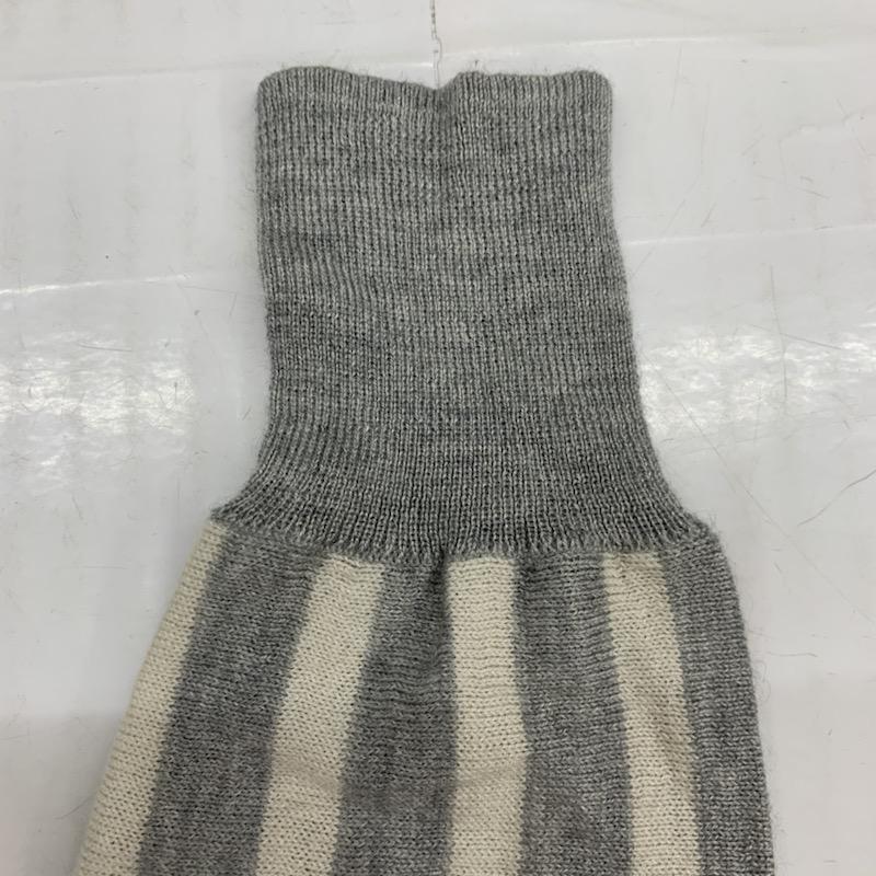 ボディードレッシングデラックス BODY DRESSING Deluxe ニット、セーター 長袖 Vネック ボーダー 9 ボーダー柄 白 / ホワイト / X 灰 / グレー / レディース USED 古着 中古 10021650