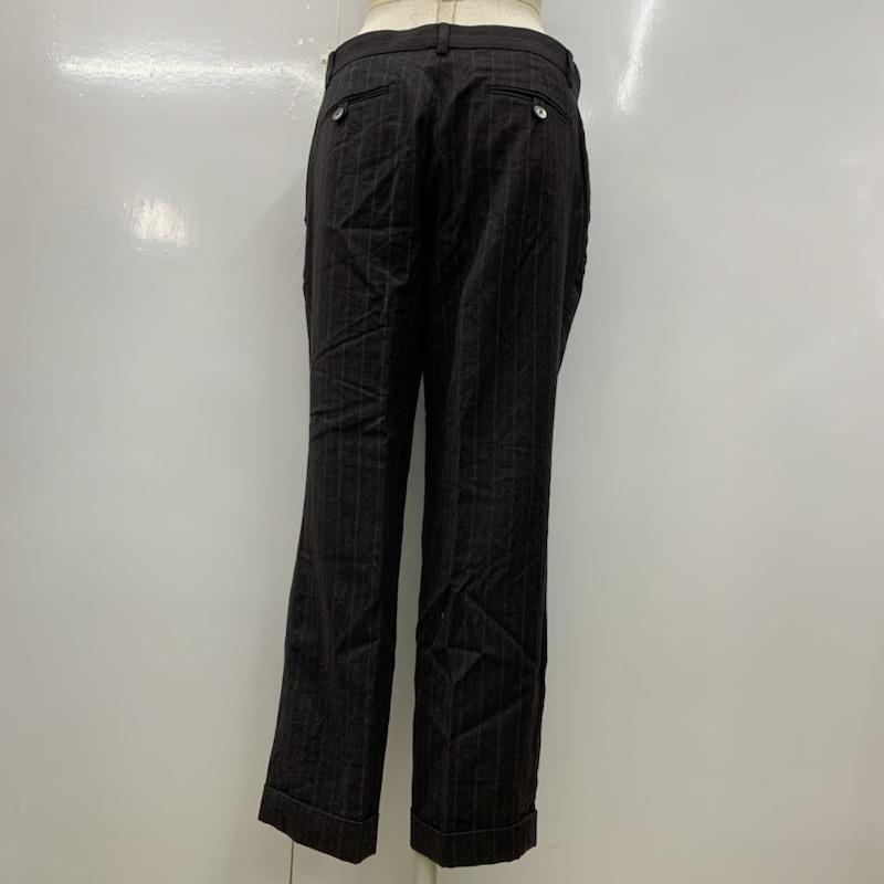 トゥモローランド TOMORROWLAND パンツ カシミヤ混ストライプパンツ 38 無地 灰 / グレー / レディース USED 古着 中古 10021657