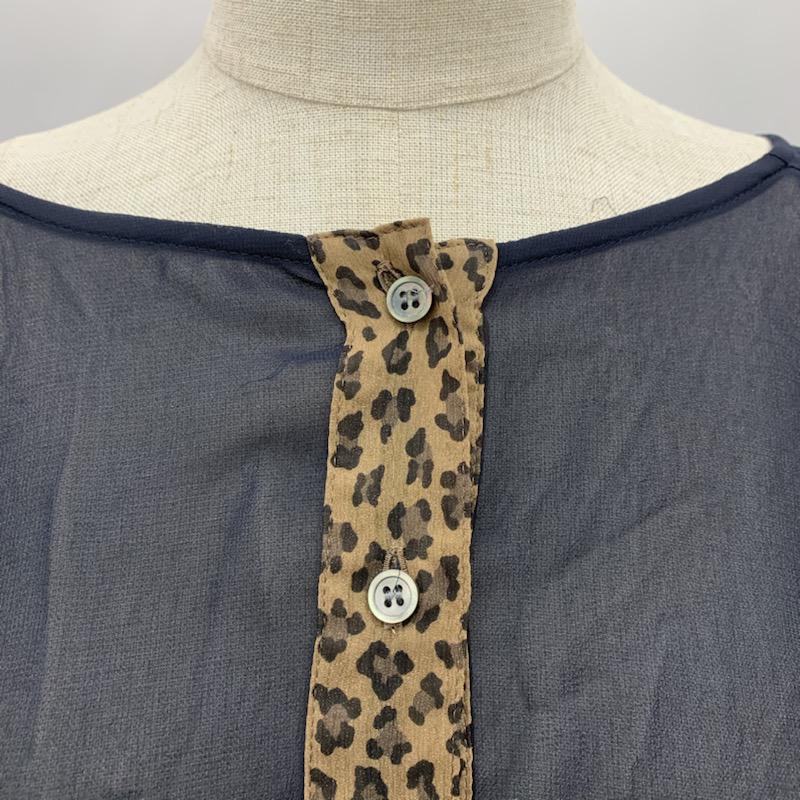 アダムエロペ ADAM ET ROPE' カットソー  シースルーカットソー 38 無地 紺 / ネイビー /  レディース USED 古着 中古 10021689