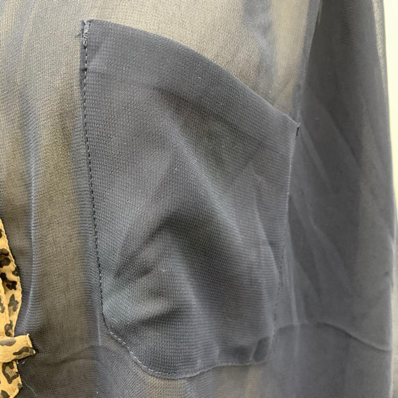 アダムエロペ ADAM ET ROPE' カットソー  シースルーカットソー 38 無地 紺 / ネイビー /  レディース USED 古着 中古 10021689