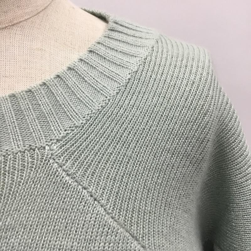ダズリン dazzlin ニット、セーター ドロップショルダー半袖ニット FREE 無地 緑 / グリーン / レディース USED 古着 中古 10021691