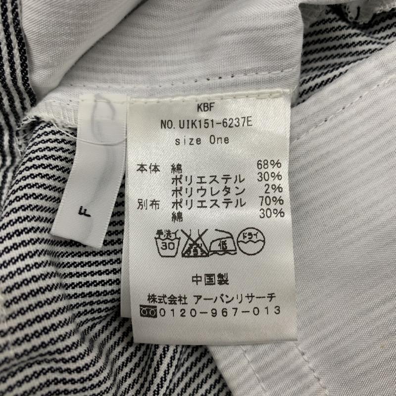 ケービーエフ KBF パンツ ストライプショートパンツ ONE ストライプ 黒 / ブラック / X 白 / ホワイト / レディース USED 古着 中古 10021702
